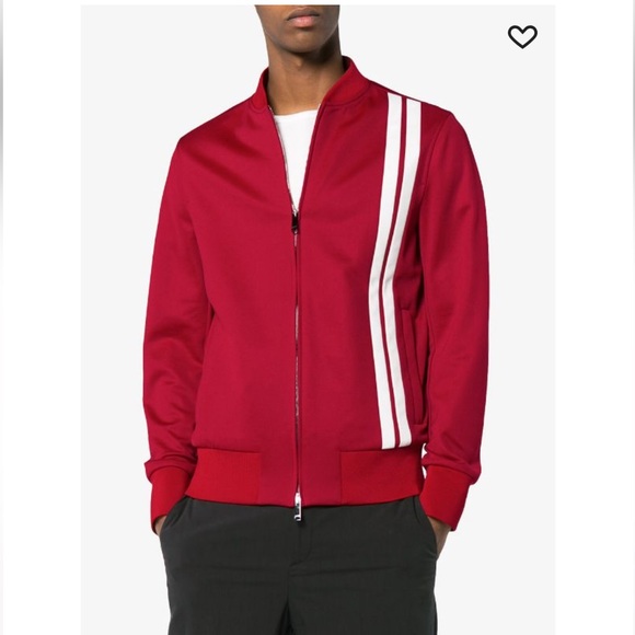 VALENTINO Archive men’s Track Jacket red white stripes bands made in Italy US 46 - Picture 16 of 16